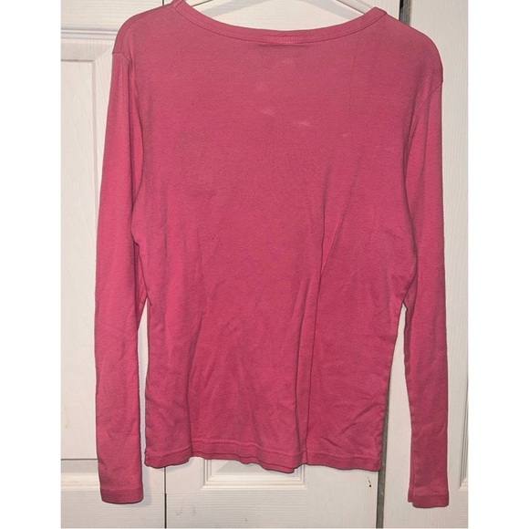 Betty Boop Pink Long Sleeve Pajama Top Y2K Cozy Loungewear Cotton Tee - Picture 7 of 7